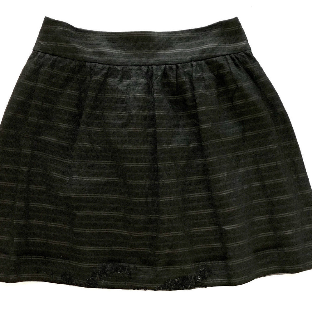 High Waist Sequined A-Line Skirt Cocktail Evening Black Mini By Robert Rodriguez